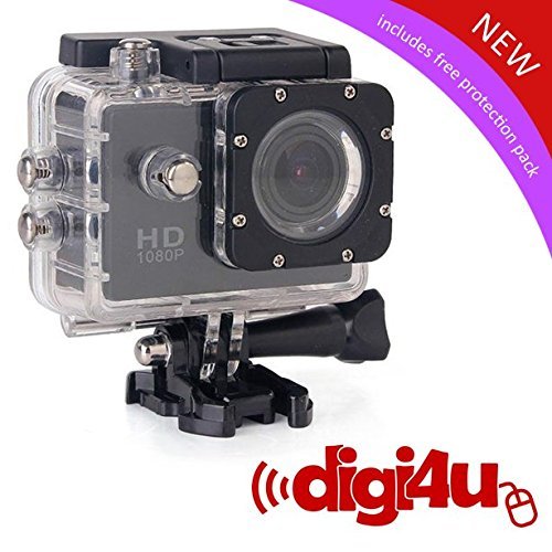 Digi4U Wifi 12Mp 1080P Waterproof HD Helmet Sport Action Video Camera Cam Dv Dvr. With Free Protection Pack And...