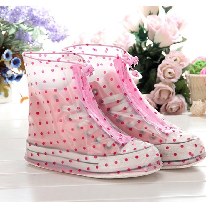 Spritech(TM) Waterproof Rain Shoes Cover UNISEX Rain Boots Flat Overshoes Rain Gear XL