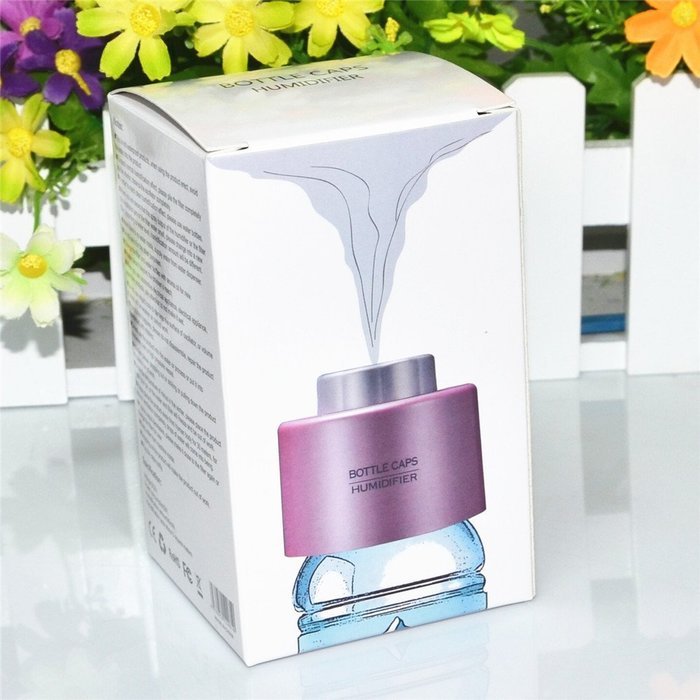 Texo Mini USB Bottle Cap Humidifier with 2 Hours Automatic Power-off Protection Design (White) N3