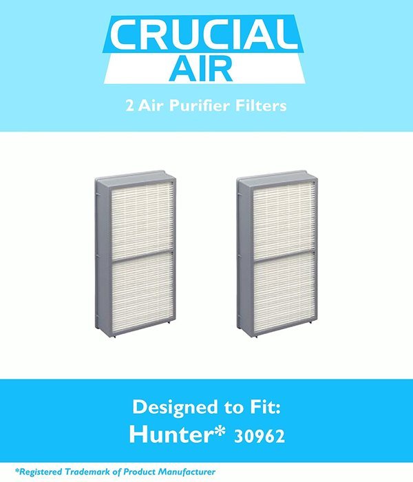 2 Hunter 30962 Air Purifier Filters Fits Models 30730, 30713 & 30730, Designed & Engineered by Crucial Air