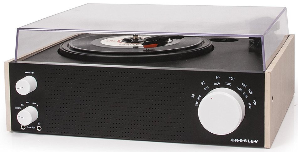 Crosley CR6023A-NA Switch Turntable with AM/FM Radio and Bluetooth Input, Natural