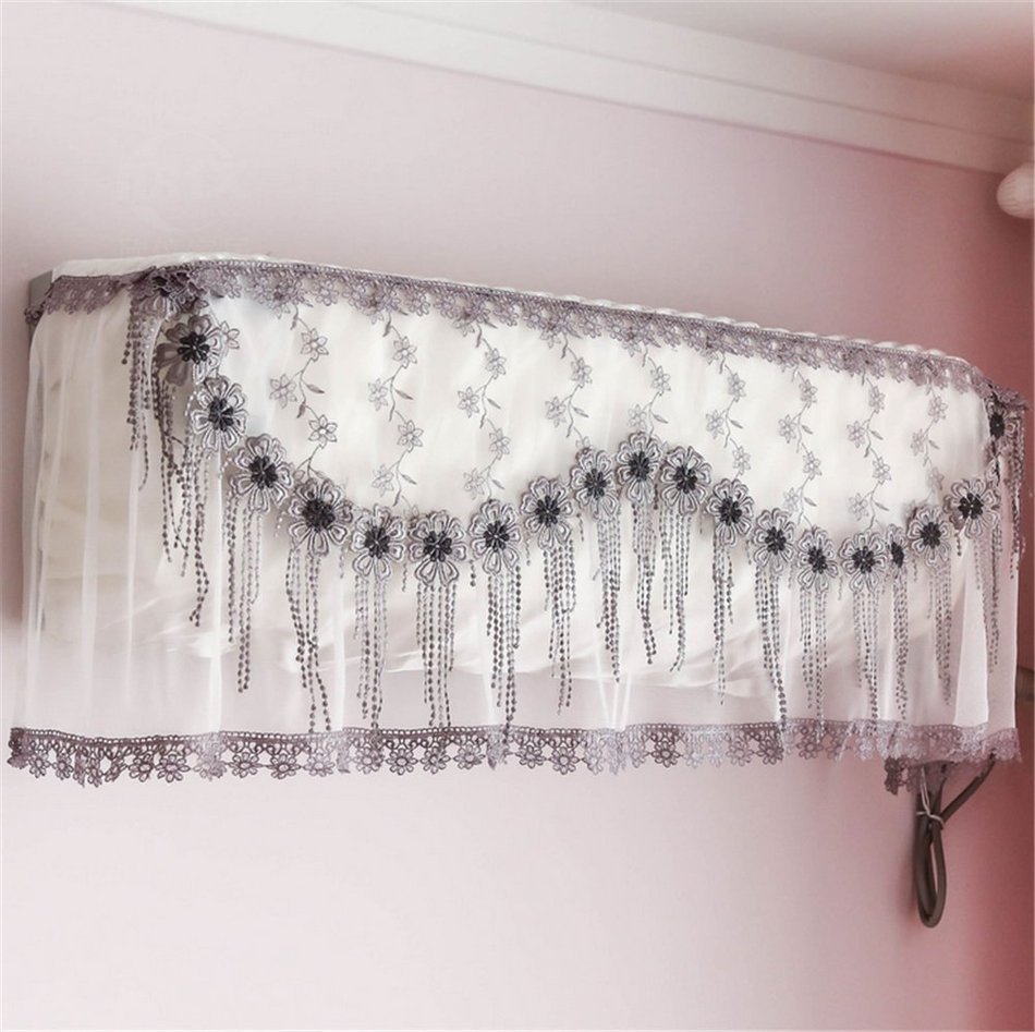 Bestwishes2u 1pcs Lace Air Conditioner Anti Dust Cover Air Conditioner Dustproof Cover N4