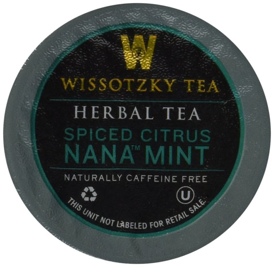 Wissotzky Tea Spiced Citrus Nana Mint Herbal Single Serve Cups for Keurig K Cups, 12 Count N27