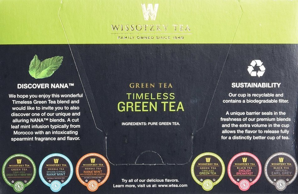 Wissotzky Tea Spiced Citrus Nana Mint Herbal Single Serve Cups for Keurig K Cups, 12 Count N33