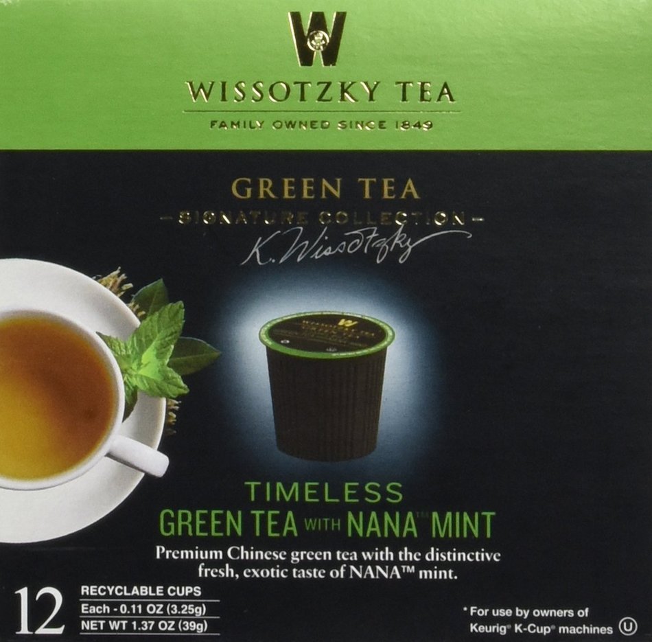 Wissotzky Tea Spiced Citrus Nana Mint Herbal Single Serve Cups for Keurig K Cups, 12 Count N36