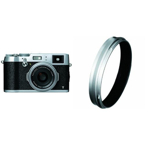 Fujifilm X100T Silver with AR-X100 Silver Adapter Ring