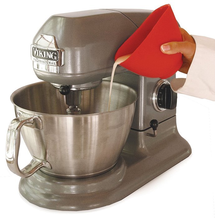 iSi Basics FlexibleSilicone Mixing Bowls, Set of 3, 1 QT, 1.5 QT, 2 QT, Red