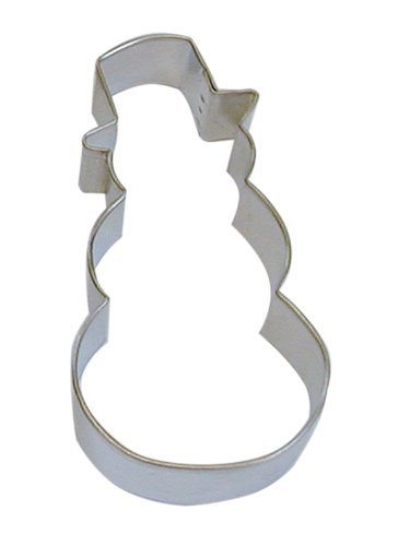 R&M Snowman w/ Top Hat 4" Cookie Cutter in Durable, Economical, Tinplated Steel
