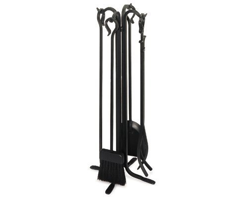 Pilgrim Home and Hearth 18003 28-Inch Forged Hearth Tool Set, Matte Black Finish