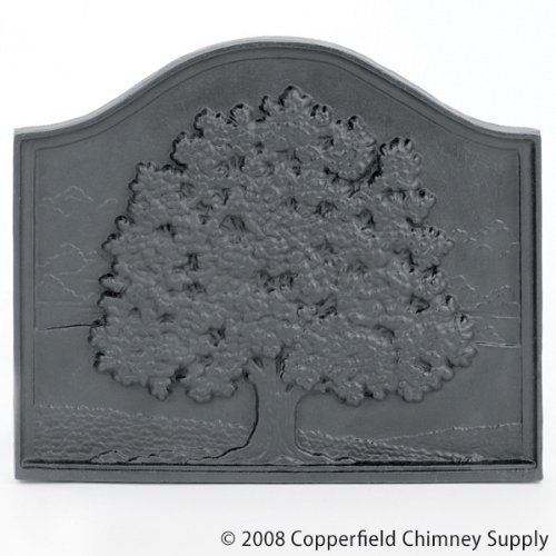 Pennsylvania Firebacks Small Oak Cast Iron Fireback