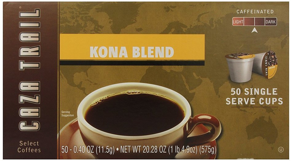 Caza Trail Coffee, Kona Blend, 50 Single Serve Cups N6