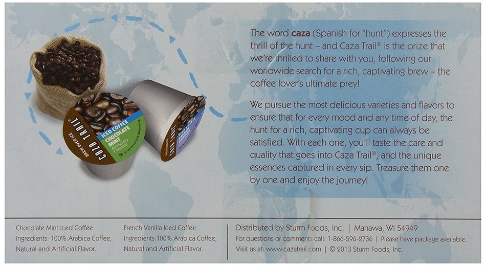 Caza Trail Coffee, Kona Blend, 50 Single Serve Cups N8