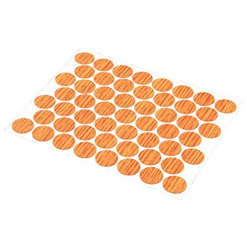 Prime-Line Products KD 16084 Self Adhesive Smooth Plastic Screw Hole Covers (Pack of 53), Oak by Prime-Line Products