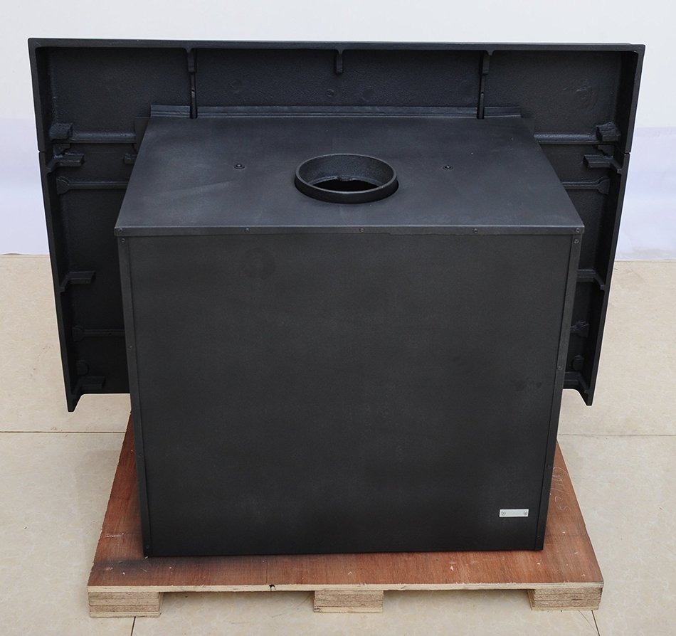HorseFlame wood burning fireplace insert Matt black N2
