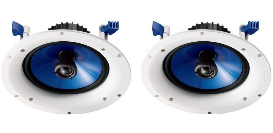 Yamaha Custom Easy-to-install In-Ceiling 2-Way 140 watts Moisture Resistant Speaker Set of 4 with a 8" PP Mica... N2