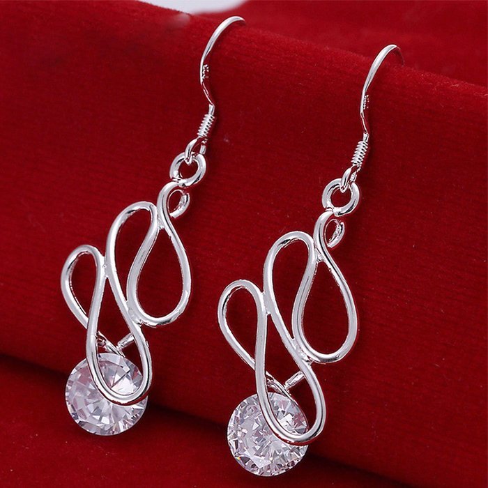 N Fashion Jewelry 925 Silver Sterling P Vintage Dangle Earring Ear Stud Earrings