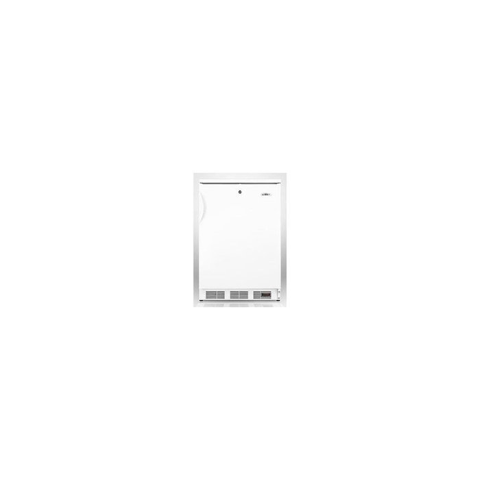 Summit FF7LBLPUBSSHH Black Pub Cellar With Glass Shelves Automatic Defrost Digital Thermostat Stainless Steel...