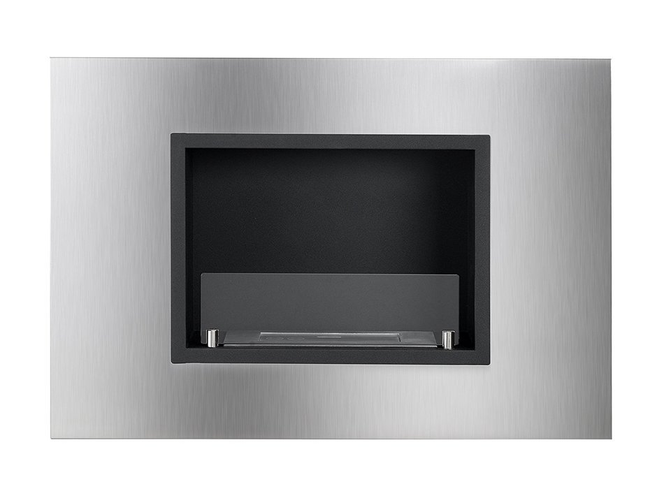Ignis Quadra Recessed Ventless Ethanol Fireplace with Glass N5