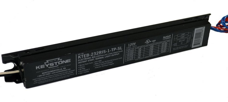 Instant Start Electronic Ballast Model: KTEB-232RIS-1-TP-SL