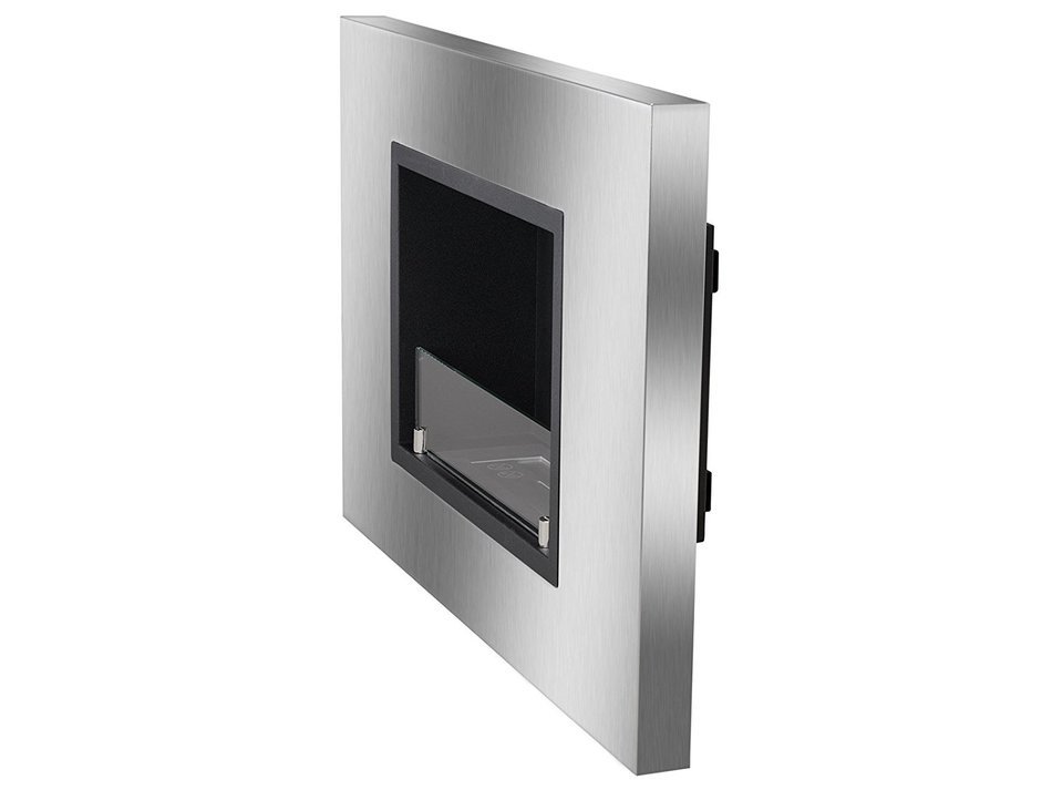 Ignis Quadra Recessed Ventless Ethanol Fireplace with Glass N7