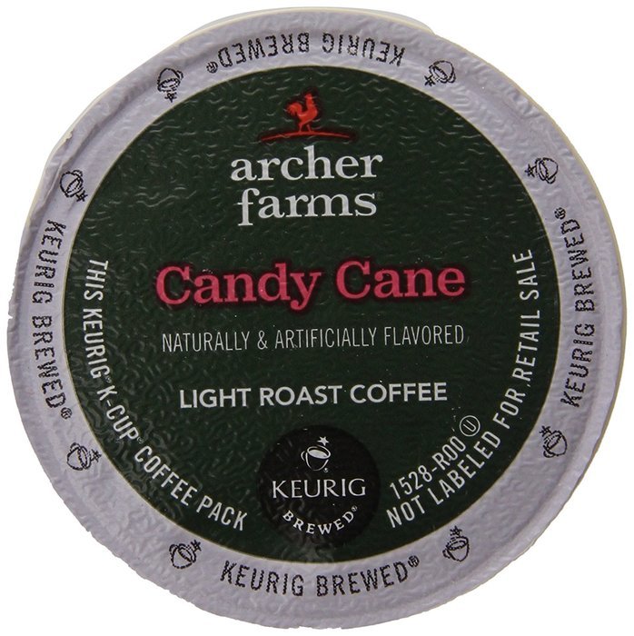 18 K-Cup Archer Farms Keurig Coffee Candy Cane, Light Roast, Pack of 1 N3