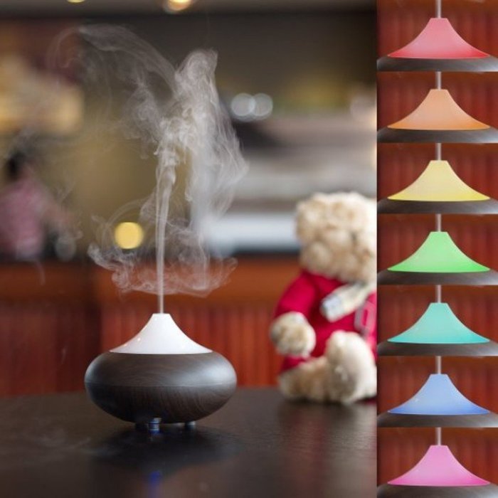 Wood Grain Electric Aromatherapy Essential oil Diffuser Cool Mist Humidifier with Color LED Display and Auto off...