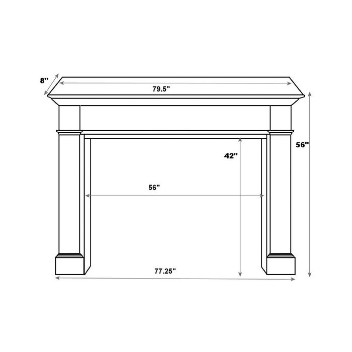 Pearl Mantels 140-56 Classique Unfinished Fireplace Mantel, Interior Opening 56-Inch Wide by 42-Inch High N7