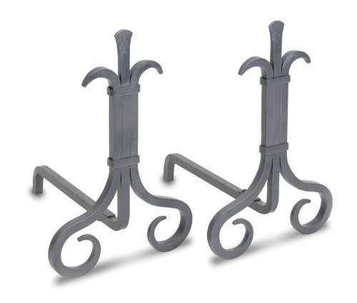 Pilgrim Home and Hearth 18672 Grand Forge Andirons, Natural Iron