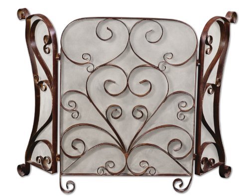 Uttermost 33 by 1-2/5 by 49-1/2-Inch Daymeion Fireplace Screen