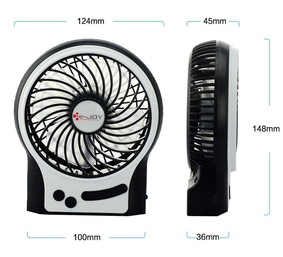 E-joy&reg; Mini USB Powered Flexible Gooseneck Fan LED Cooling Flashing USB Temperature Fan for PC Laptop Notebook... N72