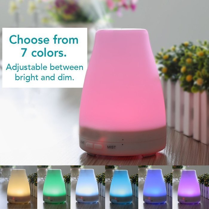 Essential Oil Diffuser, Elecstars 100ml Cool Mist Humidifier with Adjustable Mist Mode Portable Ultrasonic with... N3