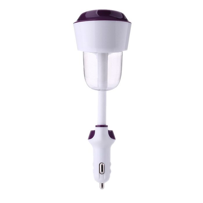 VSSPEED Two USB Ports Aroma Humidifier Power Protection Car Air Purifier Car Humidifier Moisturizing Charger (... N11