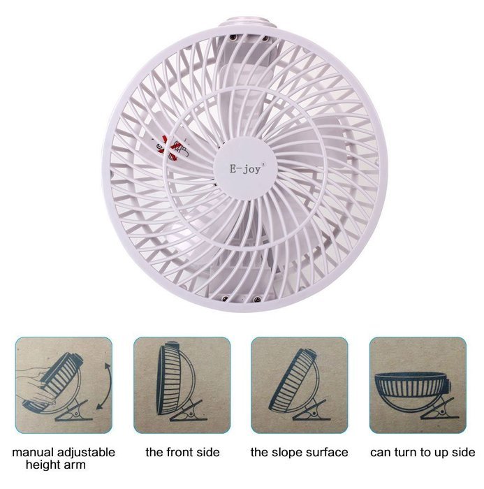 E-joy&reg; Mini USB Powered Flexible Gooseneck Fan LED Cooling Flashing USB Temperature Fan for PC Laptop Notebook... N77