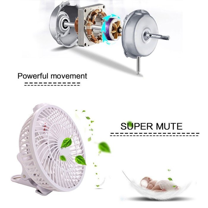E-joy&reg; Mini USB Powered Flexible Gooseneck Fan LED Cooling Flashing USB Temperature Fan for PC Laptop Notebook... N78