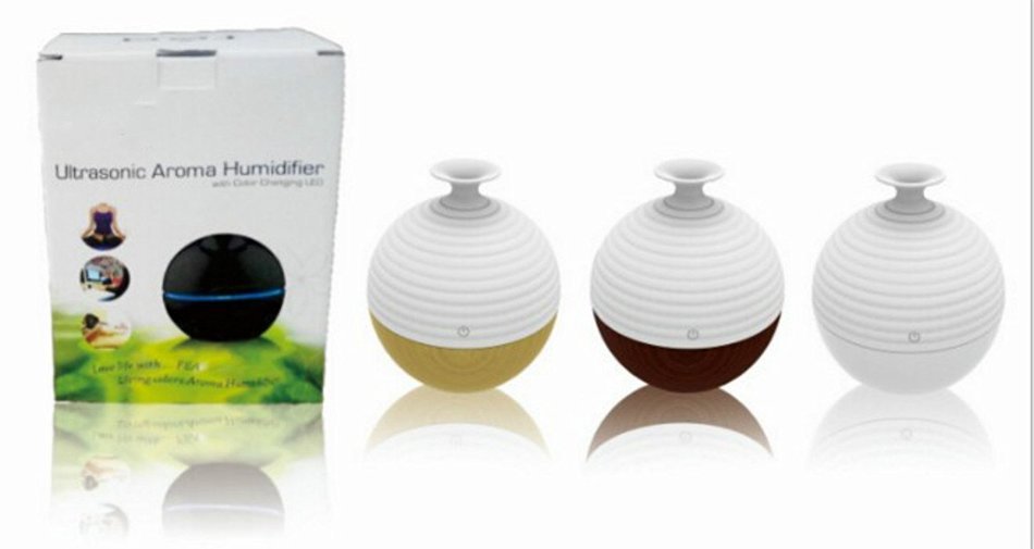 NIUDB Wood Grain Touch USB Ultrasonic Aroma Essential Oil Mist Humidifier Diffuser N2