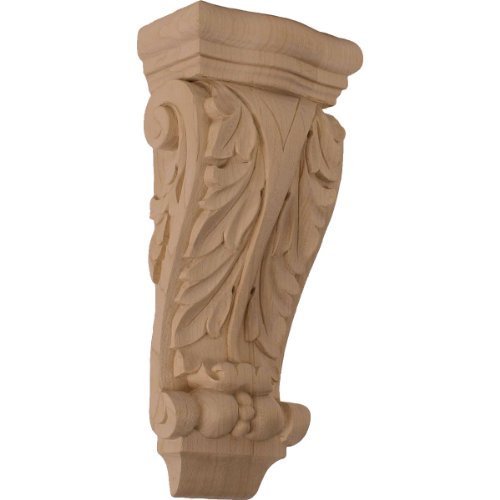 Ekena Millwork COR04X02X10FRCH 4 1/2-Inch W x 2 3/4-Inch D x 10-Inch H Small Farmingdale Acanthus Pilaster Corbel...