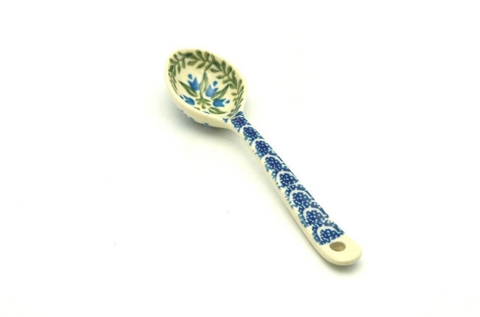 Polish Pottery Spoon - Medium - Blue Bells