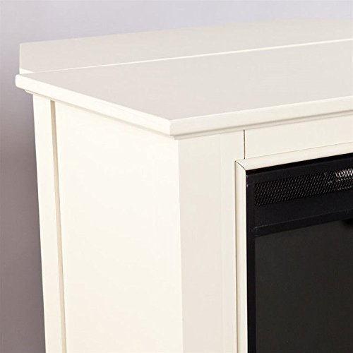 Providence Fireplace Tower in Antique White Finish N7