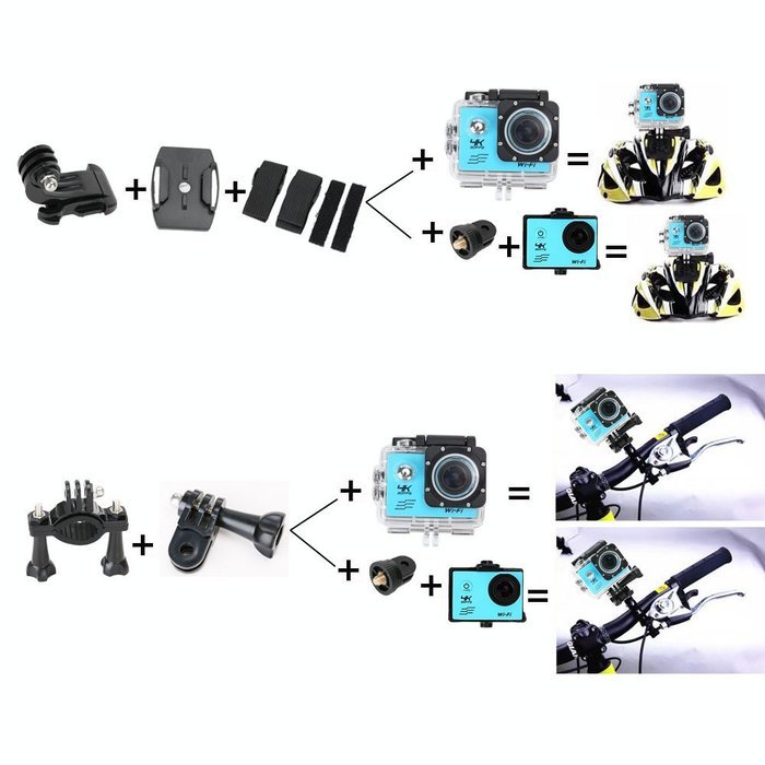 APG H9 WiFi 4K 25fps Ultra HD 1080P 60fps 2.0 inch LCD 170 Degree Lens Sport Action Camera N2
