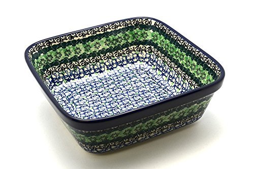 Polish Pottery Baker - Square - Kiwi