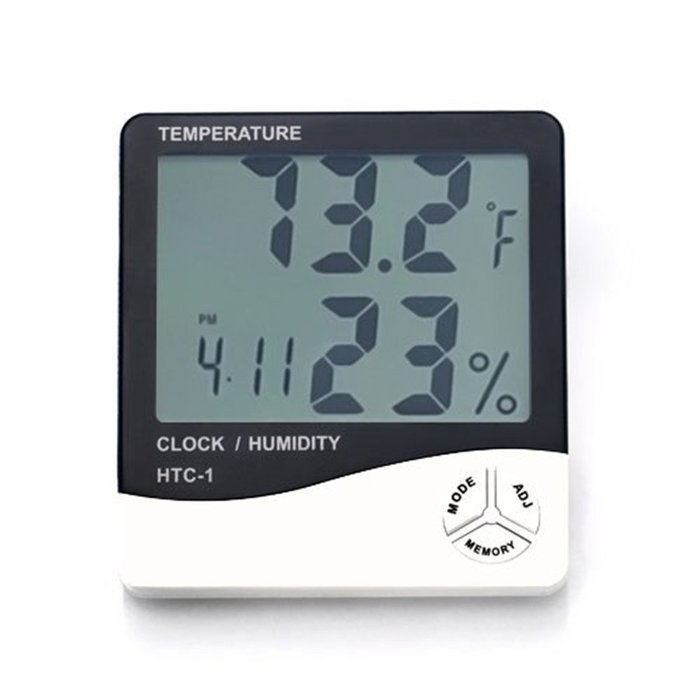 YARBAR Temperature and Humidity Meter with Alarm Clock Hygrometer