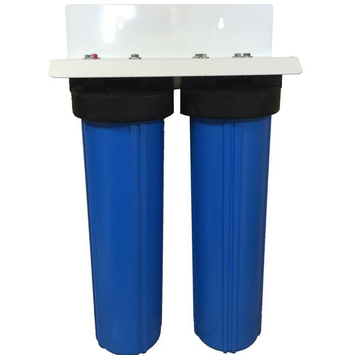 2-Stage 20" Big Blue Whole House Water Filter System - Sediment and Carbon Filters