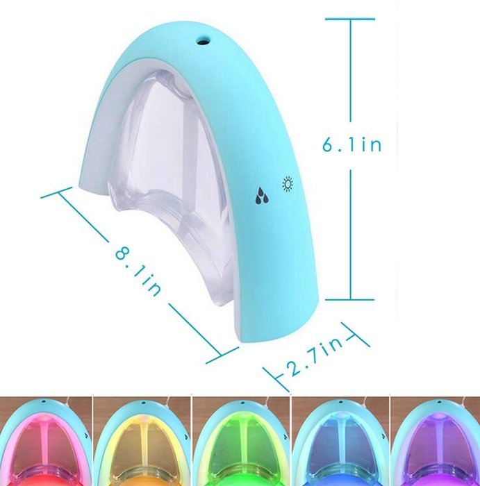 Touchshop Ultrasonic Cool Mist Humidifier, 400ml Message Board USB Air Purifier Diffuser with Colorful LED Night... N3