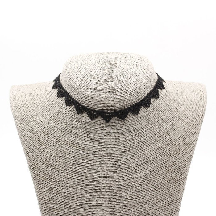 Vintage Women Black Lace Flower Choker Collar Necklace Gothic Punk Jewelry N3