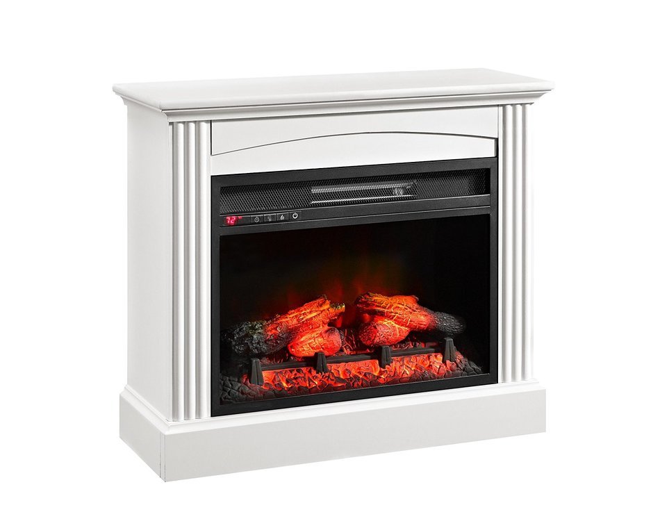Whalen Furniture Fully Assembled Chesapeake 32" Mantel Electric Fireplace, Pure White N4