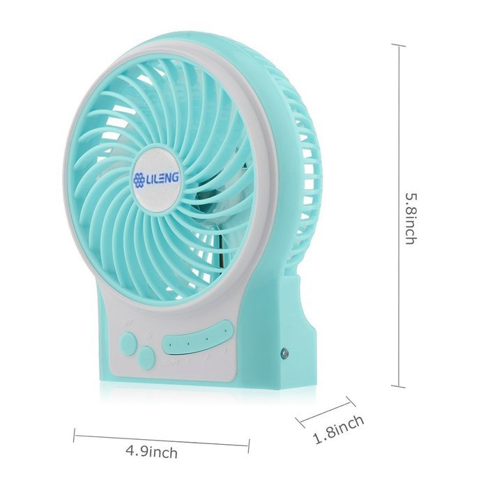 D-FantiX Portable Mini USB Fan Handheld Rechargeable Desktop Fan Personal Cooling Fan with Led Light Battery /... N5