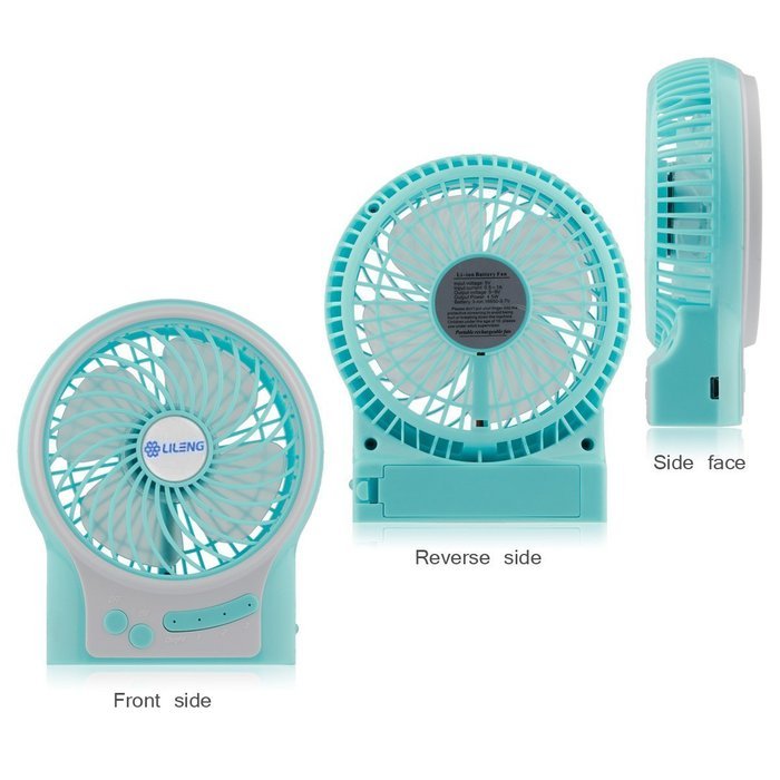 D-FantiX Portable Mini USB Fan Handheld Rechargeable Desktop Fan Personal Cooling Fan with Led Light Battery /... N6