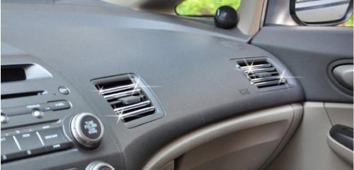 Docooler 4M U Style DIY Car Interior Air Conditioner Outlet Vent Grille Chrome Decoration Strip Silvery N4