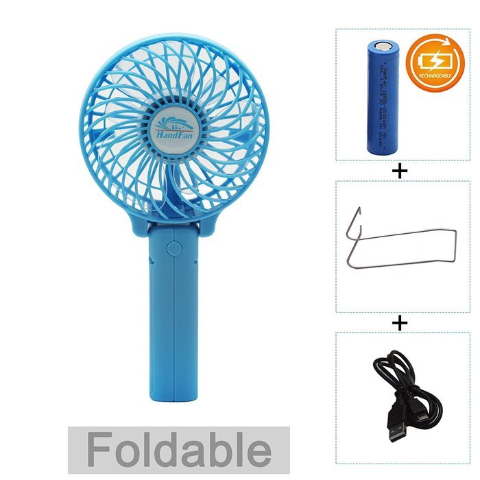 Portable Battery USB Mini Foldable Cooling Desktop Fan for Home Office Camping Travel (Rechargeable,Handheld,Umbrella... N12