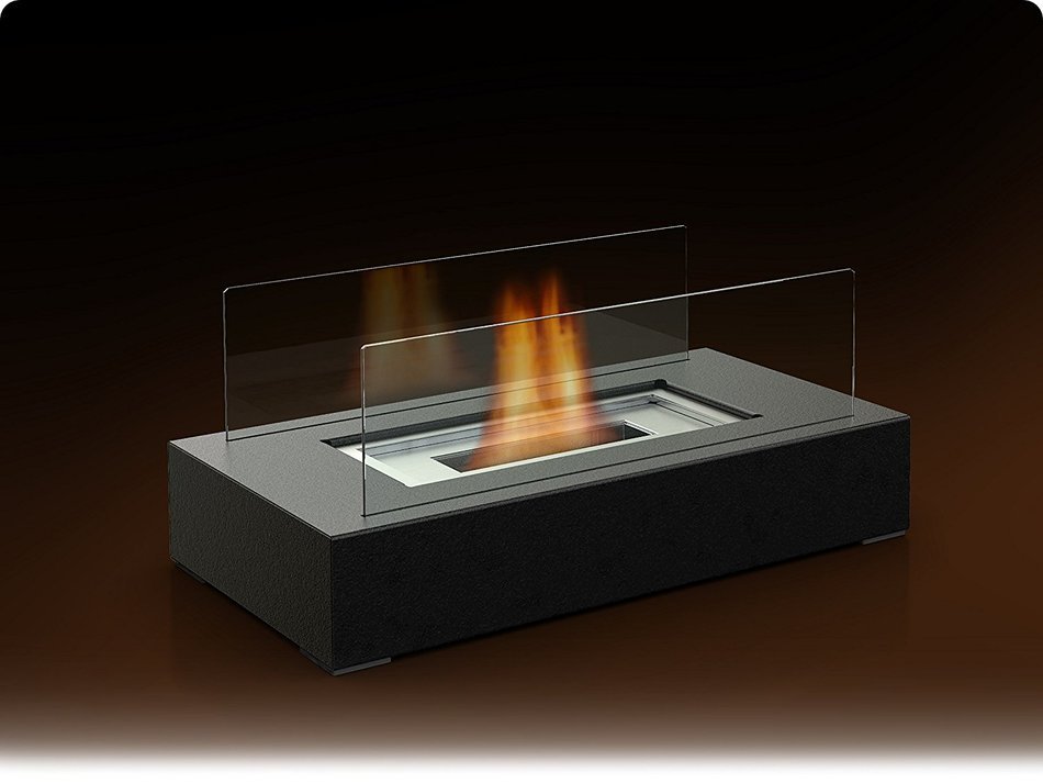 Fire Desire's Cubic Fireplace - Best Seller, Perfect for Table Top, Tempered Glass, Both Indoor and Outdoor Use... N2